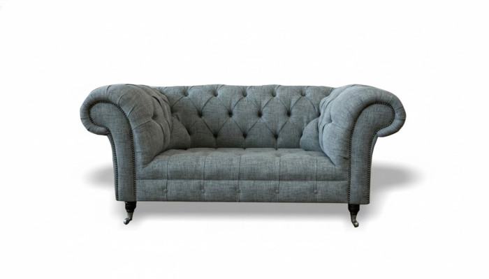 Diseño Chesterfield de lujo, sofá de cuero en tela conjunto de asientos.
