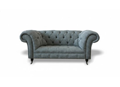 Diseño Chesterfield de lujo, sofá de cuero en tela conjunto de asientos.
