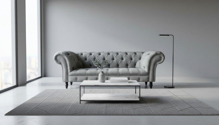 Chesterfield 3 plazas sofá de diseñador Sofás tapizados Sofás de tela Textil
