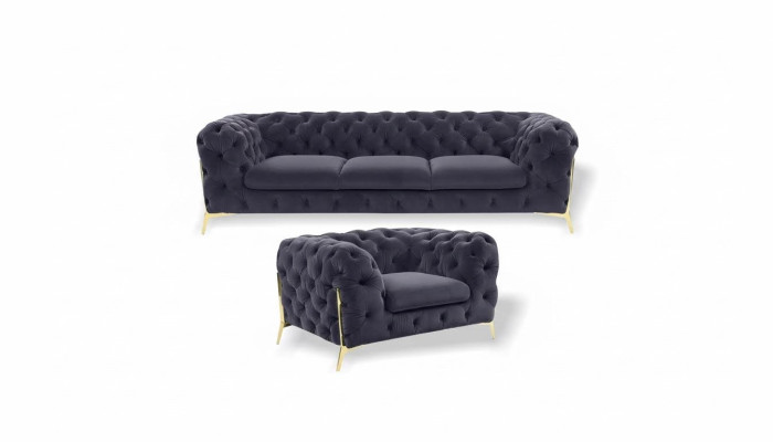 Muebles italianos conjunto de sofás de 3+1 plazas Sofá de diseño Sofás tapizados Chesterfield