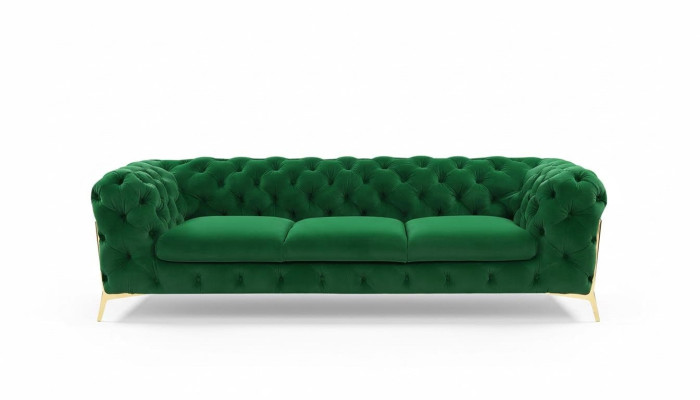 Sofá de 3 plazas Diseño Sofás Sillones tapizados Cuero Relax Chesterfield Asientos Muebles