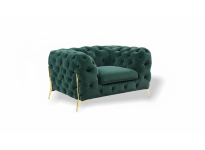 Chesterfield sillón de orejas sillón sofá 1 plaza sofá tapizado telas nuevos