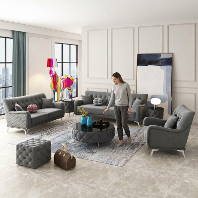 Sofá sofá terciopelo acolchado asiento 321 plazas sofás diseño sofás tela nuevos.