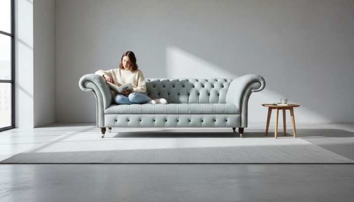Sofá, sofá tapizado, conjunto de tapicería, asientos, sofás, sofás Chesterfield de 3 plazas.