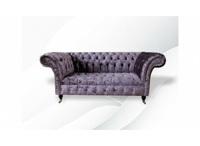 Sofá Chesterfield de dos plazas de tela, cojines de sofá, asientos de 2 plazas, tapizado de terciopelo.