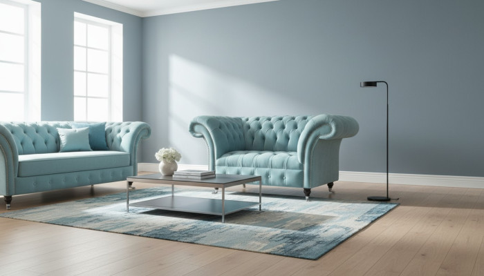Chesterfield Sessel Diseño Sofá Sofá Sofás Tela Muebles Nuevos
