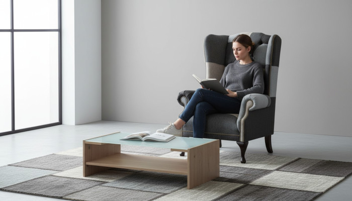 Lujo Asiento Clásico Chesterfield Sillón 1 Plaza Orejero Nuevo