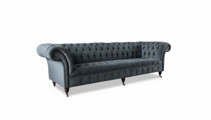 Chesterfield Sofá de cuero de lujo Diseño de sofá clásico Sofá de decoración.