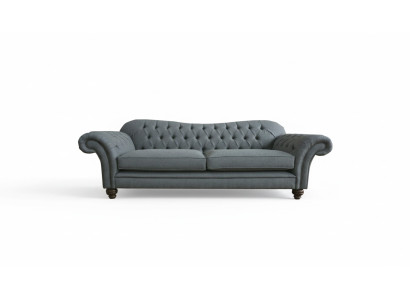 Grandes sofás Chesterfield tapizados de diseño de lujo, sofá de 4 plazas de tela.