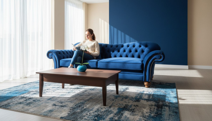 Sofá Grande XXL Chesterfield 240cm Tapizado Sofá de 4 Plazas de Cuero