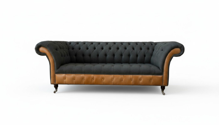 Tela sofá paisaje de vida 3 plazas sofá diseño sofás sofás gris Chesterfield.