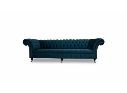 Sofá de diseño Chesterfield tapizado moderno en tela de 4 plazas con cama