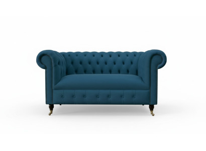 Sofá 2 plazas Asiento Chesterfield clásico azul Sofás Sofás Acolchados