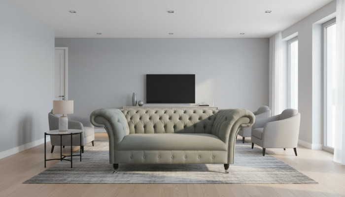 Sofá Chesterfield Sofá Sofás Tapizados Clásico 2 plazas Cuero Tela Textil Nuevo