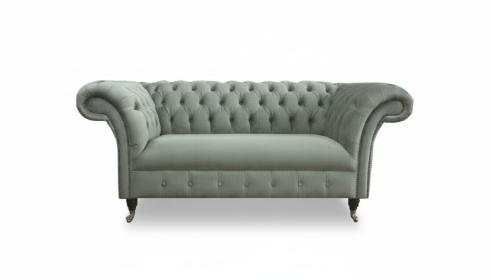 Sofá Chesterfield Sofá Sofás Tapizados Clásico 2 plazas Cuero Tela Textil Nuevo