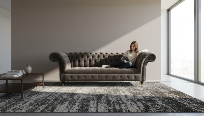 Chesterfield Original Muebles Sofá de 3 plazas Sofás tapizados Sofás de tela nuevos