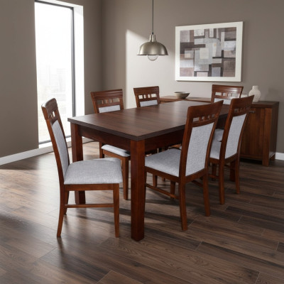Mesa de comedor 6 sillas conjunto de comedor grupo de mobiliario mesa conjunto de asientos de 7 piezas.