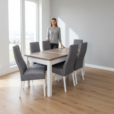 Mesa de comedor conjunto de mesa 6 x silla conjunto conjunto de mesa mesa de comedor grupo de comedor de 7 piezas
