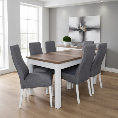 Mesa de comedor conjunto de mesa 6 x silla conjunto conjunto de mesa mesa de comedor grupo de comedor de 7 piezas