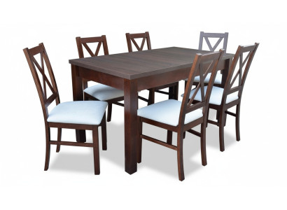 Juego completo de comedor Mesa 6 sillas con respaldo sillas de lujo Conjunto de grupo de comedor de 7 piezas