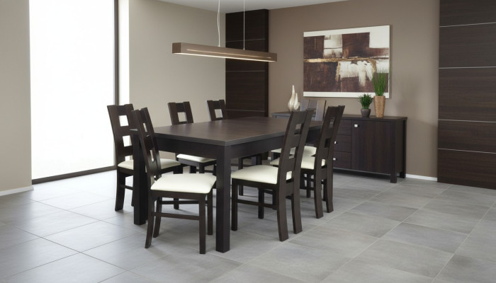Diseño de comedor muebles grupo de sillas mesa 6 sillas con respaldo conjunto nuevo de 7 piezas.
