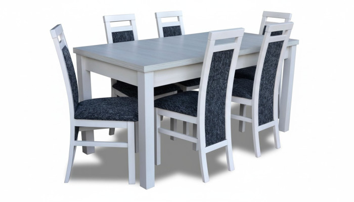 Mesa de comedor conjunto de mesa sillas de comedor 7 piezas cuero madera respaldo sillas nuevo