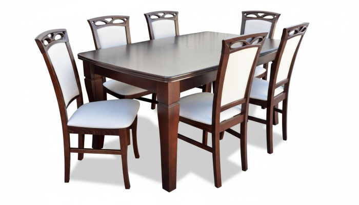 Comedor mesas de madera conjunto de comedor silla grupo nuevo mesa 6 sillas de diseño 7 piezas.