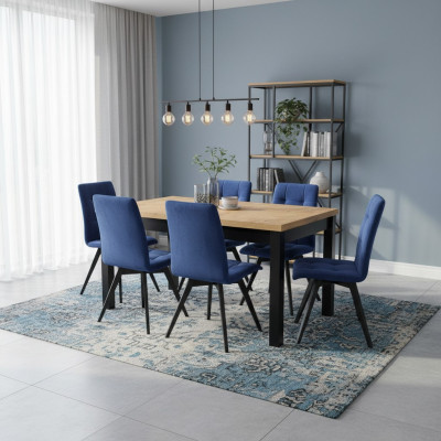 Mesa de comedor 6 sillas Conjunto de comedor Grupo de comedor Mesa clásica Conjunto de 7 piezas Silla nueva