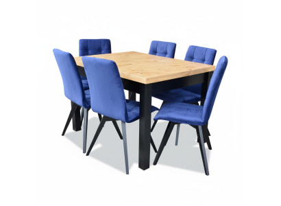 Mesa de comedor 6 sillas Conjunto de comedor Grupo de comedor Mesa clásica Conjunto de 7 piezas Silla nueva