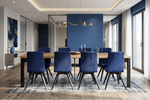 Sillones Mesa de comedor Mesa Madera Comedor Conjunto de comedor 6x Silla Juego de sillas 7 piezas Juego