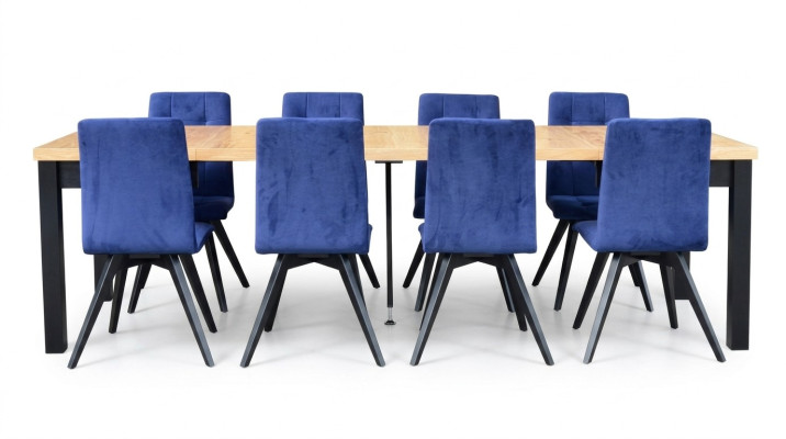 Sillones Mesa de comedor Mesa Madera Comedor Conjunto de comedor 6x Silla Juego de sillas 7 piezas Juego
