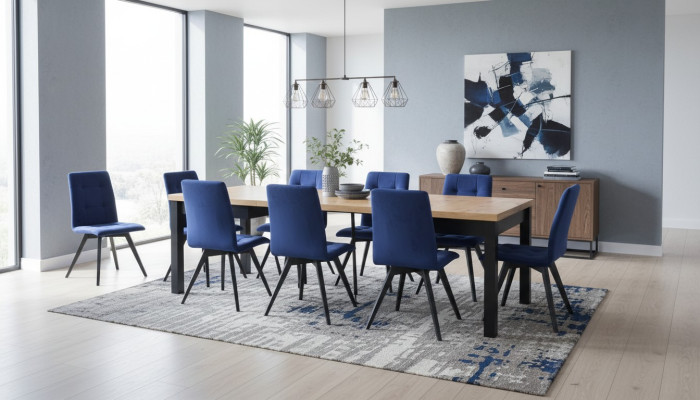 Comedor 6 sillas 7 piezas set Silla de comedor rectangular Grupo de sillas