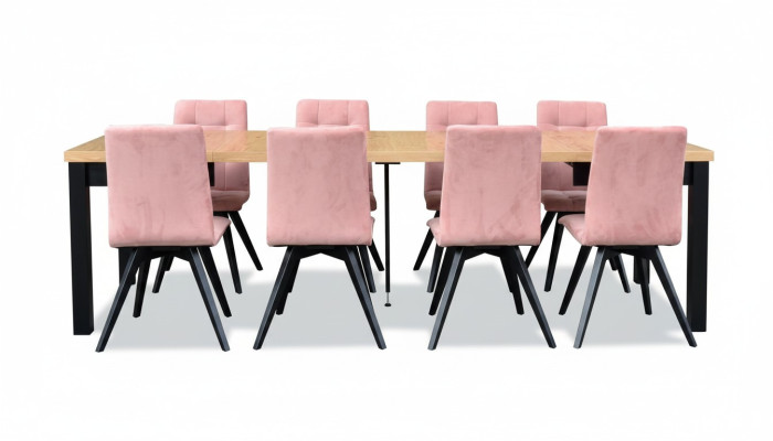Muebles de comedor modernos Mesa de comedor + 6 sillas Conjunto completo de 7 piezas Grupo