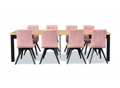 Muebles de comedor modernos Mesa de comedor + 6 sillas Conjunto completo de 7 piezas Grupo