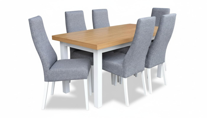 Conjunto completo de comedor con mesa, 4 sillas, juego de 7 piezas. Mesa de comedor de madera, nuevo.