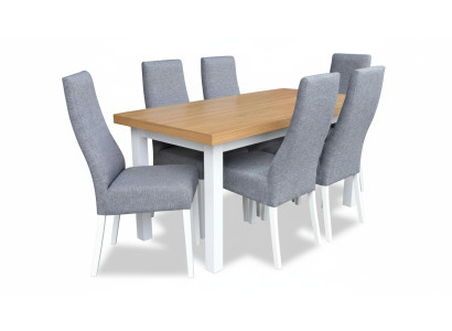 Conjunto completo de comedor con mesa, 4 sillas, juego de 7 piezas. Mesa de comedor de madera, nuevo.