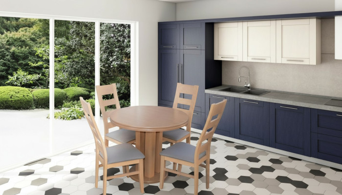 Mesa de comedor con 4 sillas Juego de comedor Grupo de comedor de madera de 5 piezas Conjunto de mobiliario