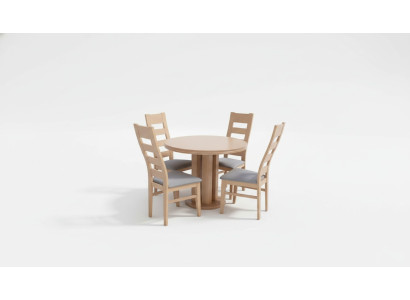 Mesa de comedor con 4 sillas Juego de comedor Grupo de comedor de madera de 5 piezas Conjunto de mobiliario