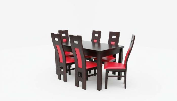 Conjunto completo de mesa de comedor + 6 sillas, set de comedor de mesas de madera grupo de comedor mesa 7 piezas.