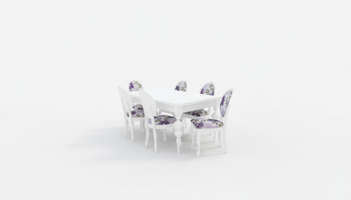 Mesa de comedor 6 sillas Juego de comedor Set de comedor Mesa clásica de 7 piezas Silla nueva