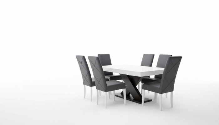 Juego de comedor Aparador Mesa de comedor 6 sillas Conjunto de mesa Grupo de 7 piezas Set Moderno