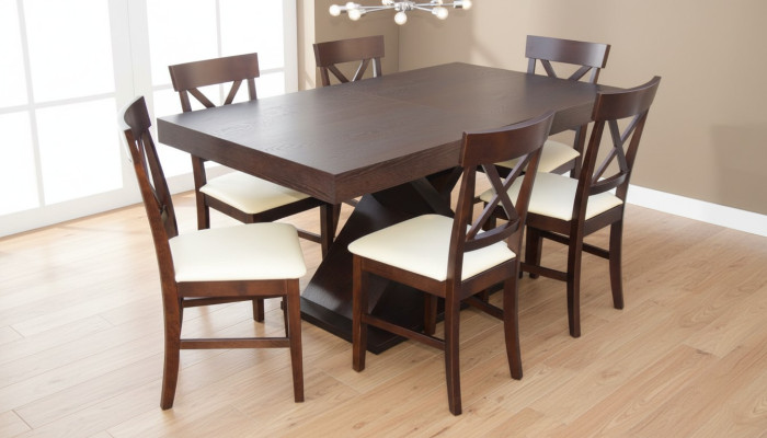 Mesa de comedor conjunto de cómoda de diseño de 7 piezas Set de sillas modernas de muebles