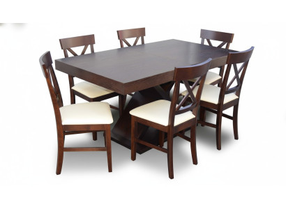 Mesa de comedor conjunto de cómoda de diseño de 7 piezas Set de sillas modernas de muebles