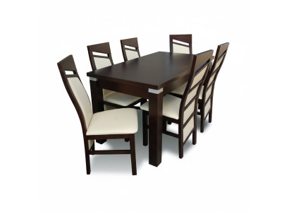 Juego de comedor Mesa de comedor 6 x Silla Juego Conjunto de mesa Silla Silla Grupo de comedor de 7 piezas.