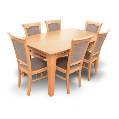 Juego de comedor completo con mesa y 4 sillas de madera conjunto de comedor 5 piezas.