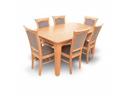 Juego de comedor completo con mesa y 4 sillas de madera conjunto de comedor 5 piezas.