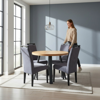Mesa de comedor 4 sillas Set de comedor Grupo de comedor Sillas modernas Mesa Mesas 5 piezas.