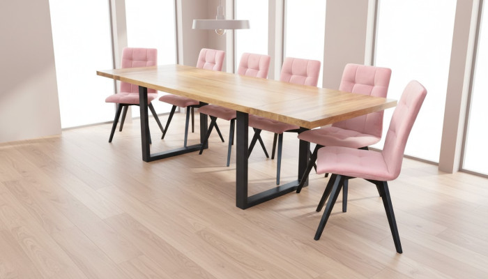 Mesa de comedor 6 sillas Juego clásico de comedor de 7 piezas Rectangular Mesa Silla