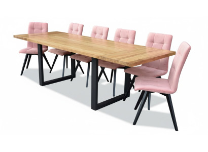 Mesa de comedor 6 sillas Juego clásico de comedor de 7 piezas Rectangular Mesa Silla