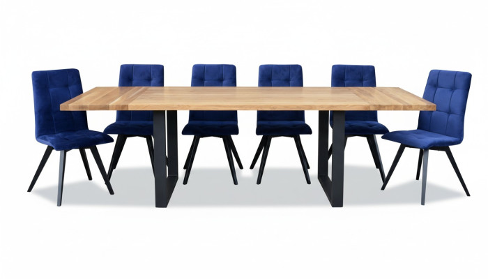 Conjunto completo de comedor - mesa, 6 sillas, grupo de comedor de madera 7 piezas.